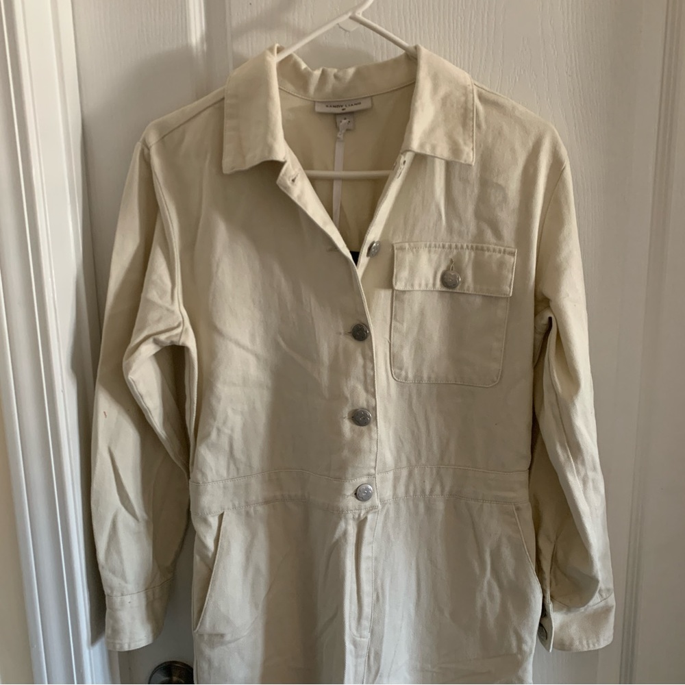 Women’s 2 SANDY LIANG x TARGET Cream Long Sleeve Jumpsuit Painter’s Boiler Suit - Picture 3 of 7